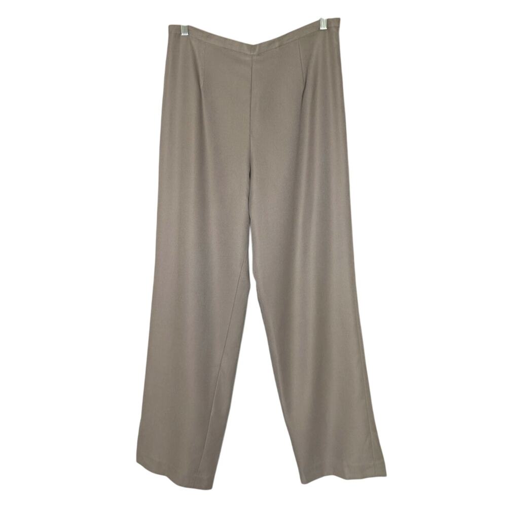 NWT VTG Talbots Women Silk Twill Brown High Waist Trouser Pant Size 12 Old Money